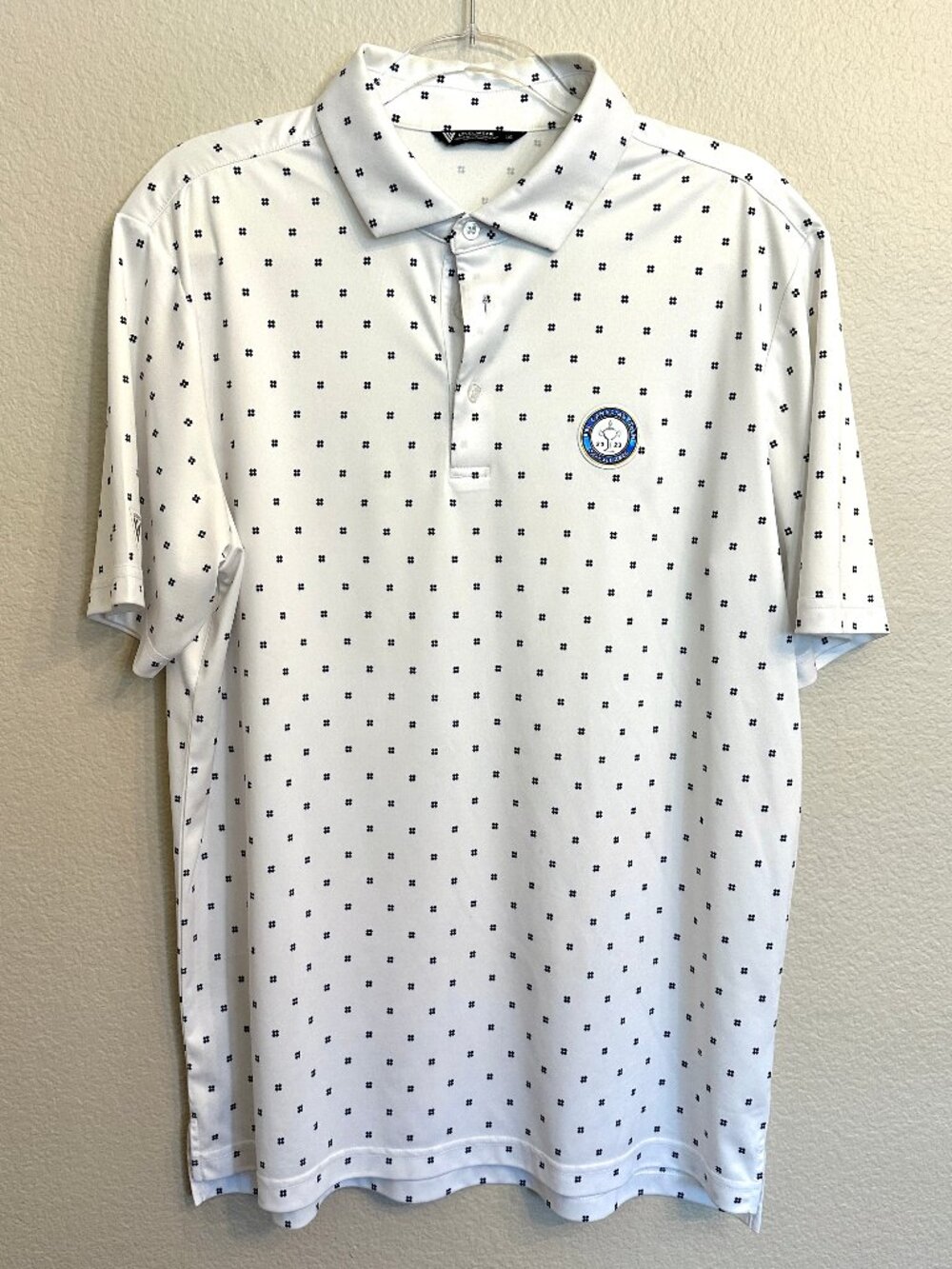Levelwear RBC Canadian Open Performance Golf Polo White/Blue Print